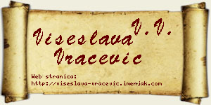 Višeslava Vračević vizit kartica